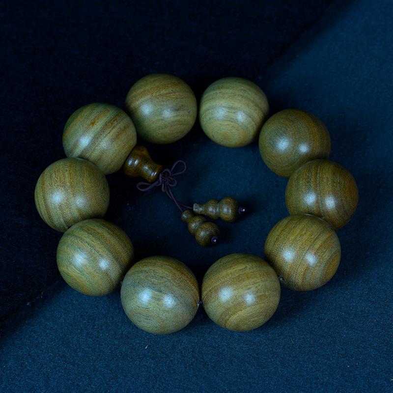 Браслет из 108 бусин из аргентинского зеленого сандала для мужчин и женщин - ручная работа, буддийская нить с прямым волокном.