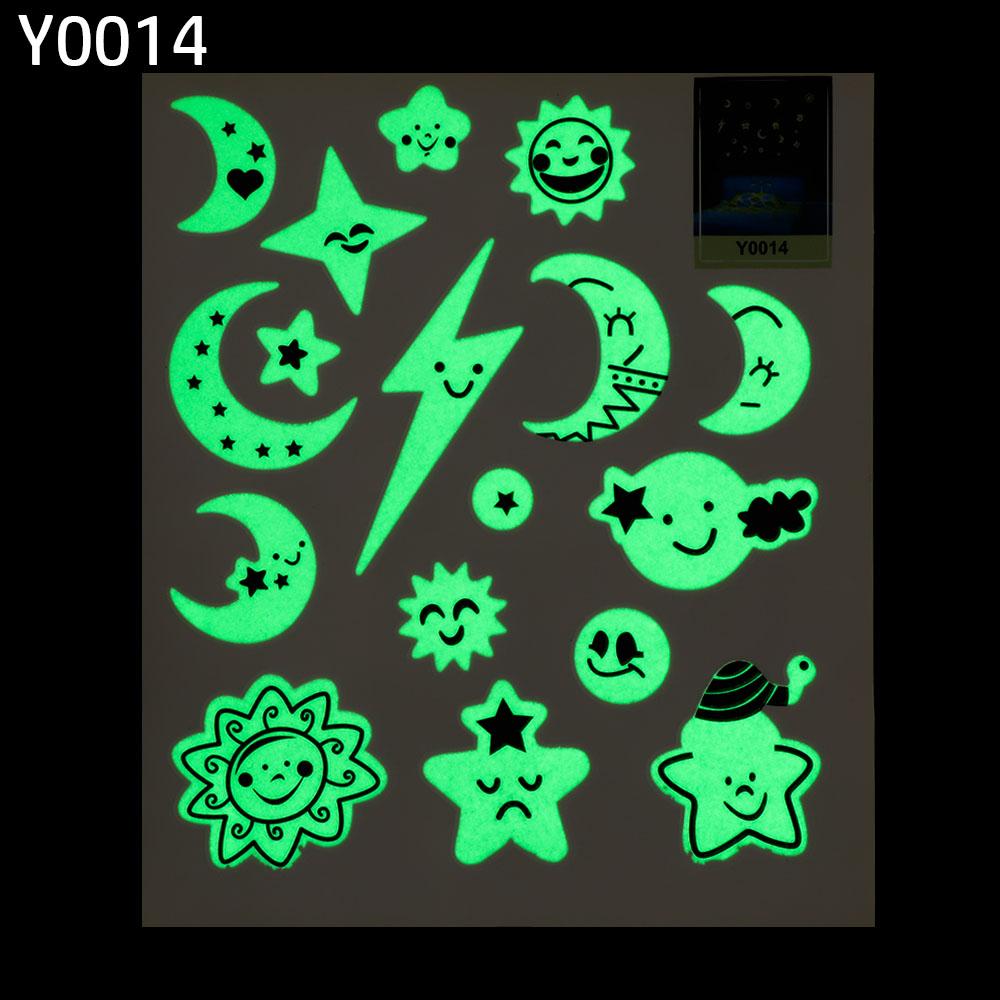 Сделай сам Виниловое украшение для дома Детская спальня Ночной свет Луна Светится в темноте Флуоресцентная наклейка Звезда Светящиеся наклейки на стену