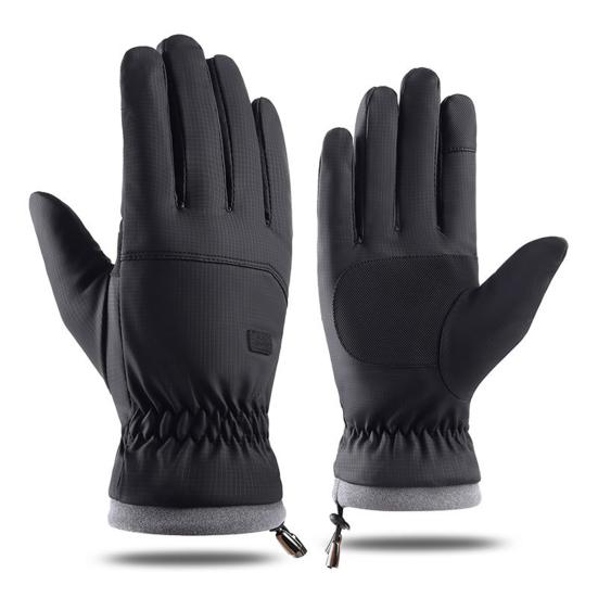 1 Pair Riding Gloves Non-slip Keep Warm Soft Simple Cold Winter Men Sports Motorbike Bicycle for