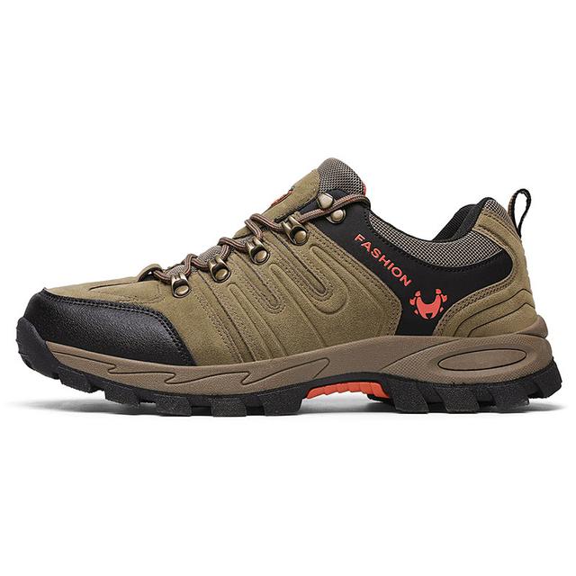 Mens Comfortable Mountain Climbing Shoes Hunting Tactical Bootsnon Slip Waterproof Males Hiking Shoes Nubuck Trekking Sneakers