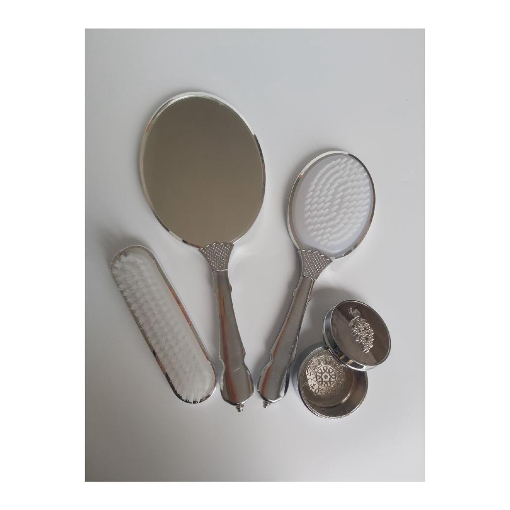 Off-white Bridal Bundle Mirror Comb Set / Dowry Box