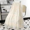 Elegant Embroidered Mesh Skirt Women Summer  Floral Midi Skirt  New Design