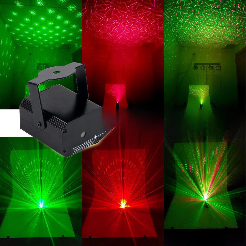 Мини USB-лазер красного и зеленого цвета с голосовым управлением для создания эффектов звездного неба и дискотеки