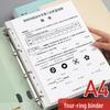 A4 D-Ring Binder: Four-Hole Punched Loose-Leaf Document Holder & Student Exam Organizer with Quick-Release