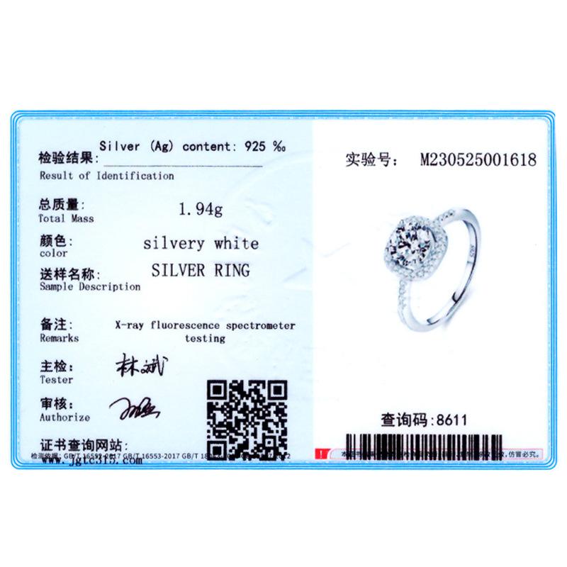 Tancise Classic 925 Sterling Silver Zircon Ring Ladies Jewelry Wedding Promise Party Gift