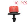 10Pcs Adjustable Dripper Red Micro Drip Irrigation Watering Anti-clogging Emitter Garden Supplies for 1/4 Inch Hose