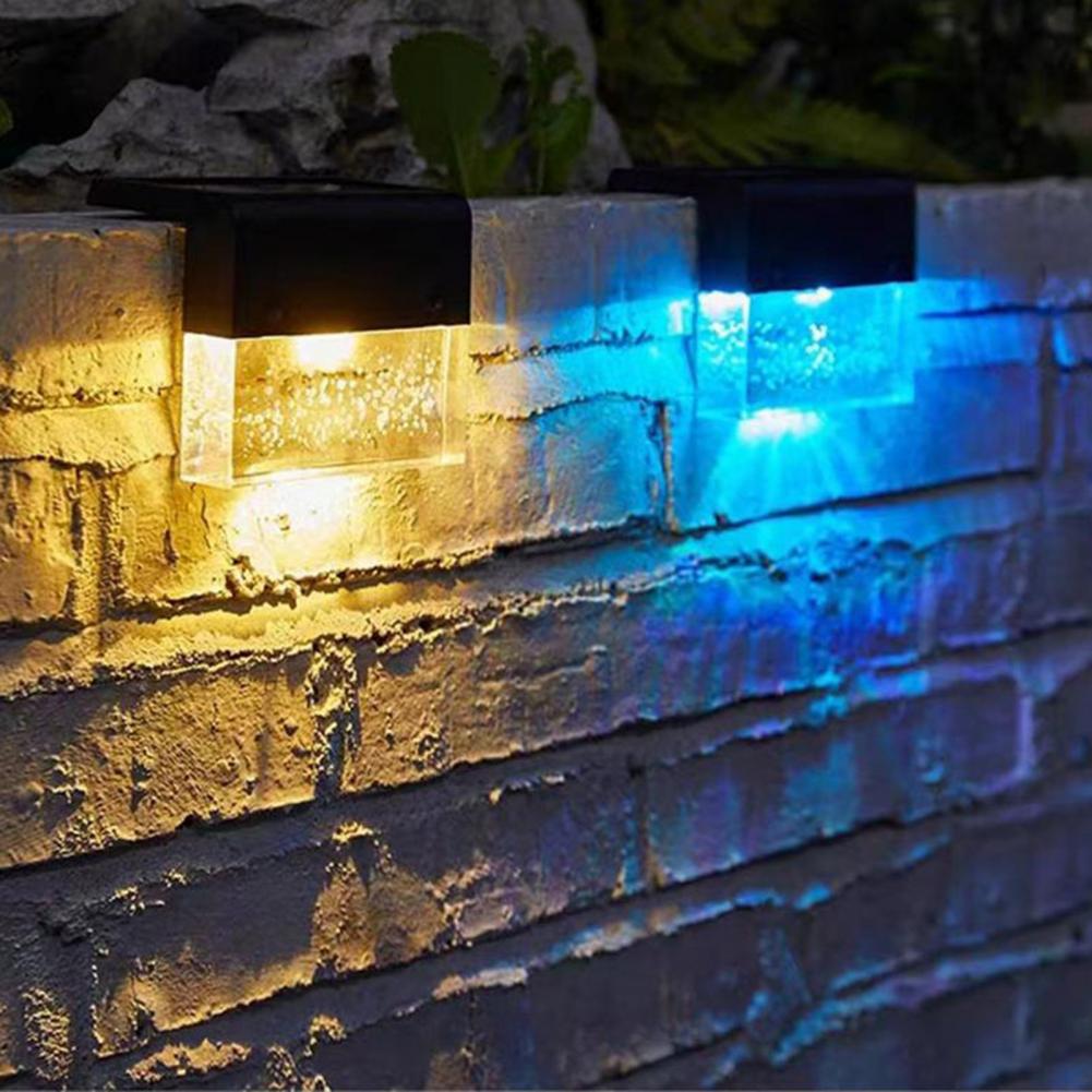Outdoor Waterproof Solar Stair Lights Solar Step Lights Solar-powered Poolside Step Lamps with Automatic Charging Outdoor