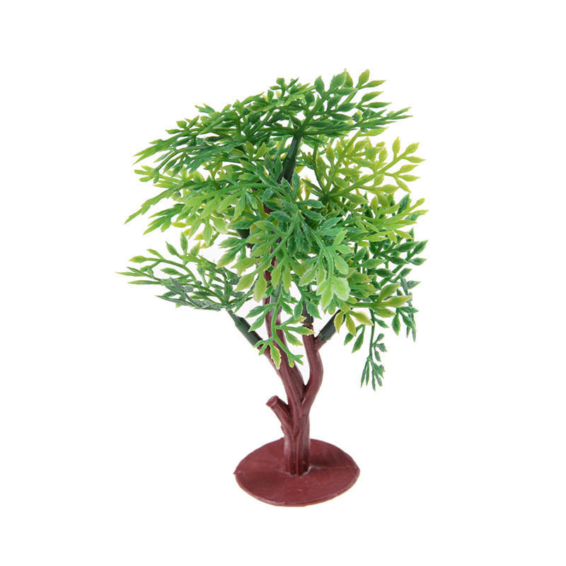 Яркая 9-сантиметровая модель зеленого дерева, железнодорожный парк, макет в масштабе Ho, декор для кукольного домика