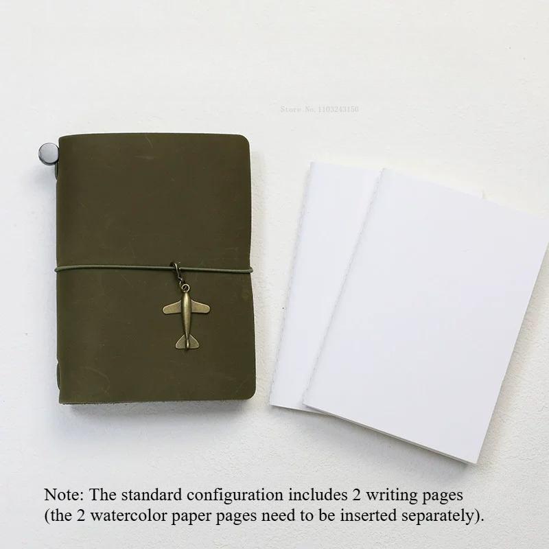 New Leather Handmade Retro Watercolor Book Travel Sketch Hand Account Water Color Painting Creation Portable Hand Painting Book