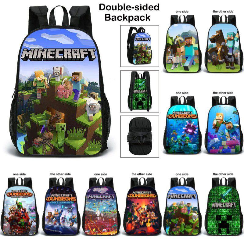 Школьный рюкзак Minecraft Двусторонний рюкзак для студентов с функцией декомпрессии