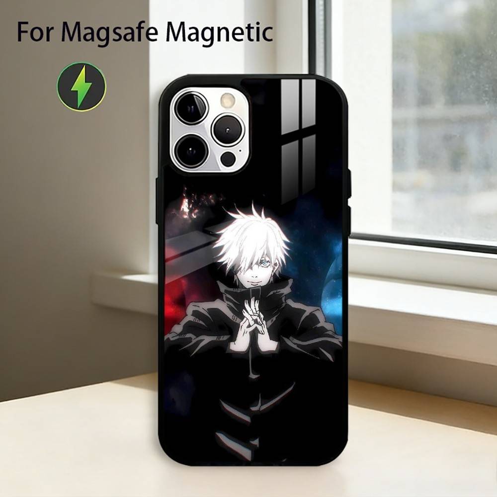 J-Jujutsu Kaisen Anime Phone Case For iPhone17,16,15,14,13,12,11 Plus,Pro Magnetic For Magsafe Wireless Charging