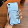 Ударопрочный прозрачный чехол для iPhone XR с кардхолдером