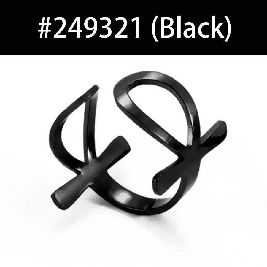 Anniyo Ankh Ring Women Girls African Egyptian Cross Charm Finger Ring Jewelry Stainless Steel Egypt Hieroglyphs Nile Key #249321