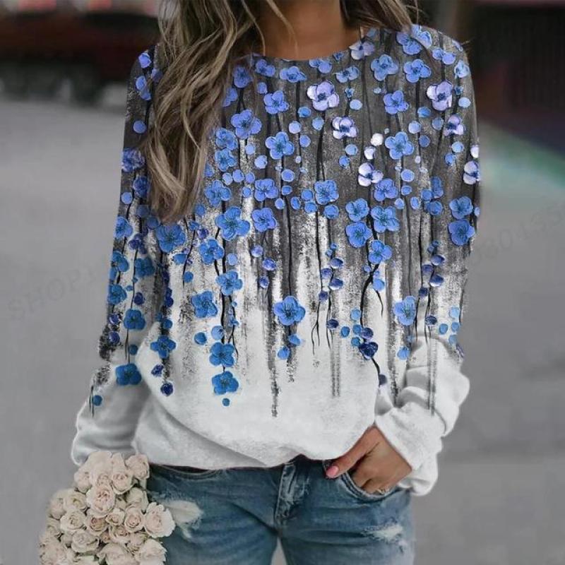 Толстовка с цветочными растениями Y2K, толстовки с 3D принтом и цветочным принтом, женские модные толстовки с капюшоном в стиле Харадзюку, свитшоты с длинными рукавами, одежда Kawaii, женские свитшоты