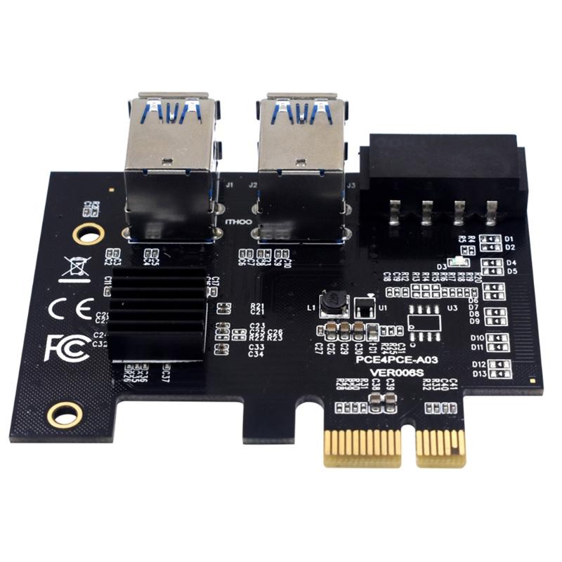 Адаптер PCIE 1x на 16x ci-express r Card 1 на 4 cie Slot USB 3.0 Card Multiplier Adapter для настольного компьютера