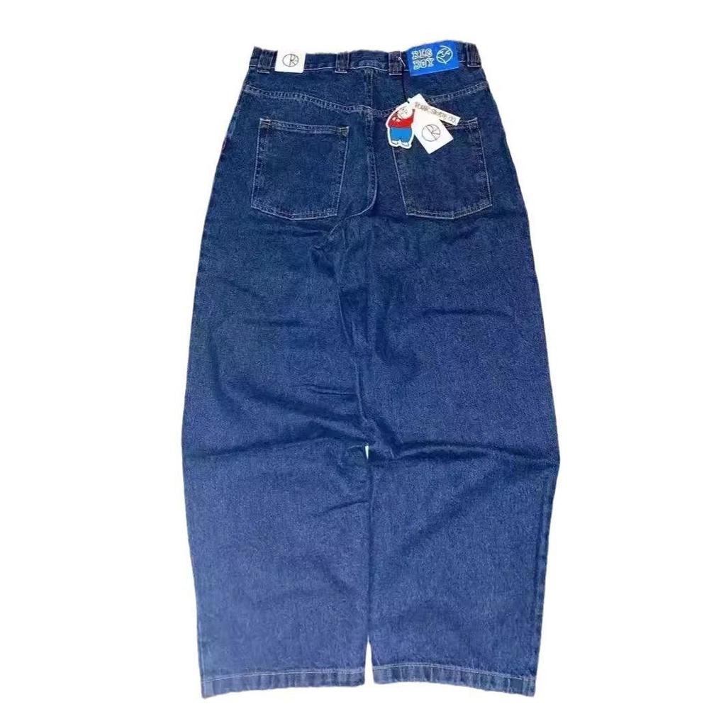 Новые джинсы Harajuku Hip Hop Cartoon Y2K Big Boy с графической вышивкой, мешковатые джинсы, брюки с высокой талией, широкие брюки, уличная одежда