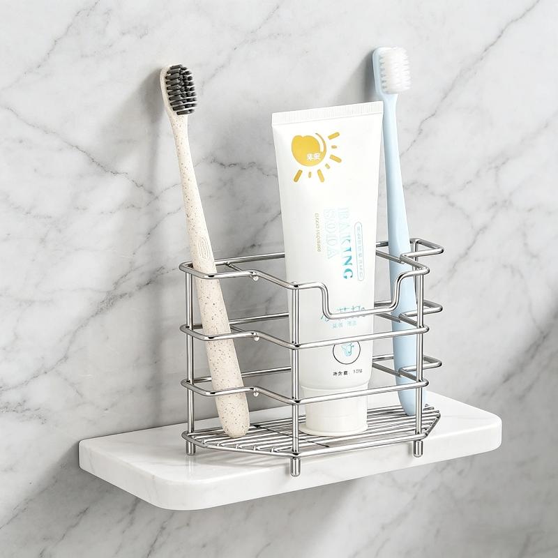 Home Bathroom Toothbrush Holder Rack 201 Stainless Steel Efficient Use