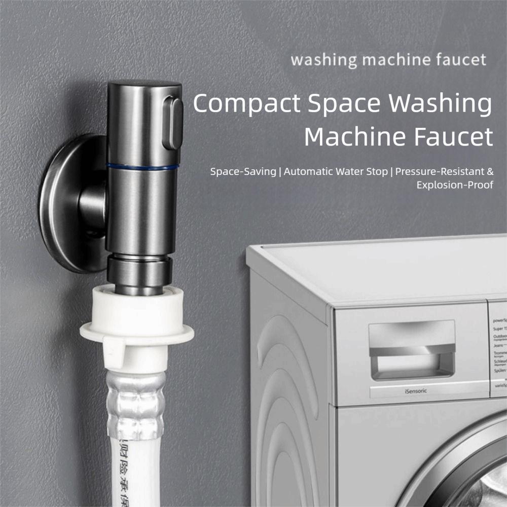 G1/2 Stainless Steel Water Tap Quick Opening Small Space Faucet  Flushing System