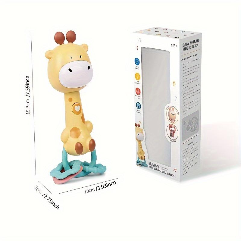 Детская музыкальная игрушка-шейкер «Жираф»: 6+ месяцев, Раннее обучение, Жевательная, 0-3 года, Ручная погремушка, Идеальный подарок для малышей