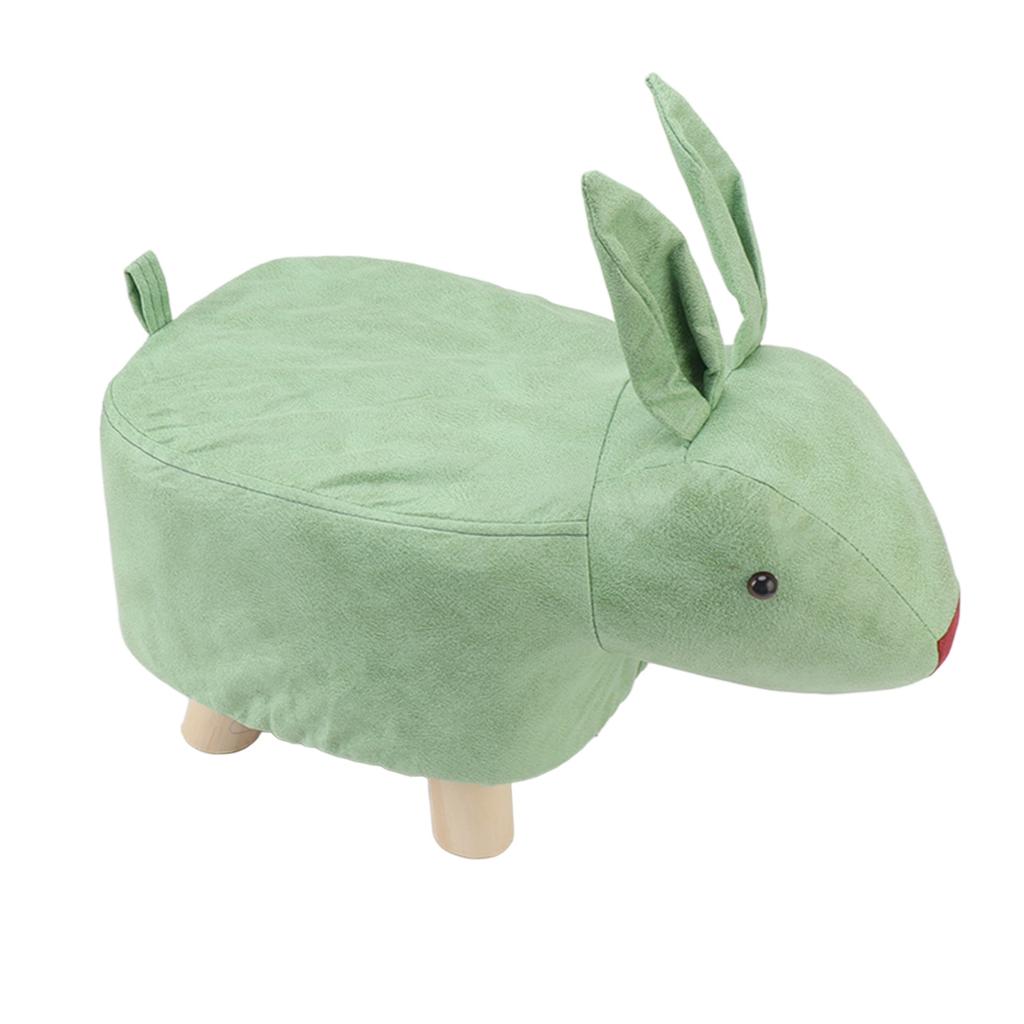 Мультяшный табурет в форме животного Детский Домашний Гостиная Милый Деревянный Пуфик для Игровой комнаты Двор Зеленый