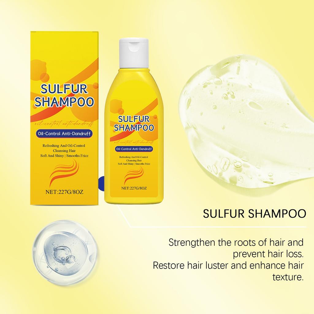 Шампунь против перхоти Sulphur Oil Control мягко очищает волосы и улучшает состояние сухих и вьющихся волос