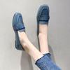 Ladies' Flat Loafers for Work Small Leather Shoes