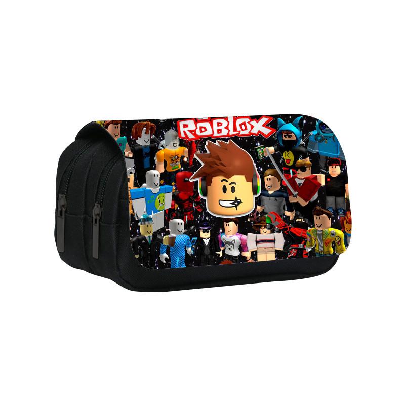 Большой пенал с принтом персонажей Roblox с двухслойным отделением для хранения для учеников
