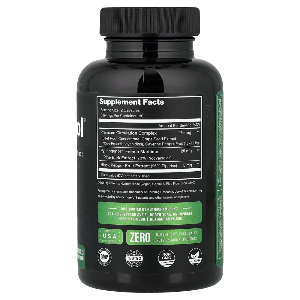 iHerb Pycnogenol Veggie Capsules, 60 Count