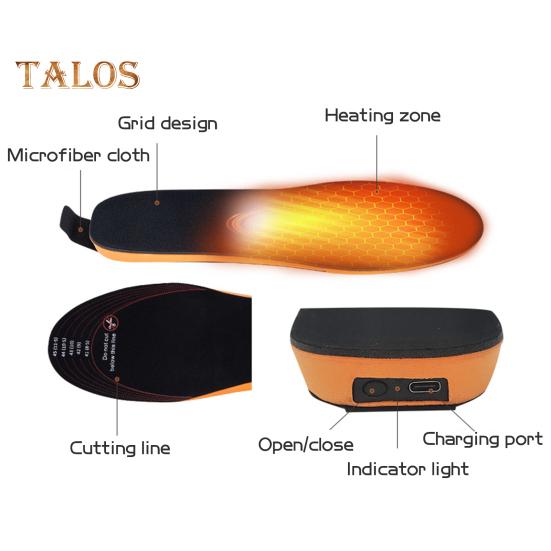 1 пара зимних электрических стелек с подогревом 3000 мАч, перезаряжаемые, 3 температурных настройки, управление через приложение, для мужчин и женщин, уличные грелки для ног, подогреваемые коврики для обуви