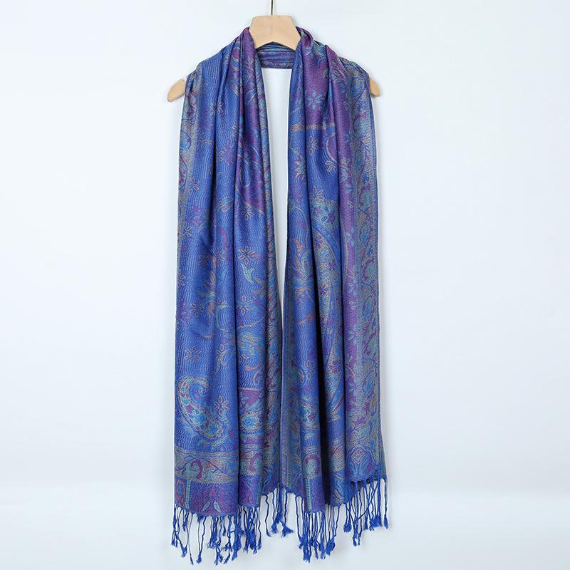 New Jacquard Exterior Women's Shawl Paisley Scarf Women's Spring and Summer Fashion Retro Long Scarf