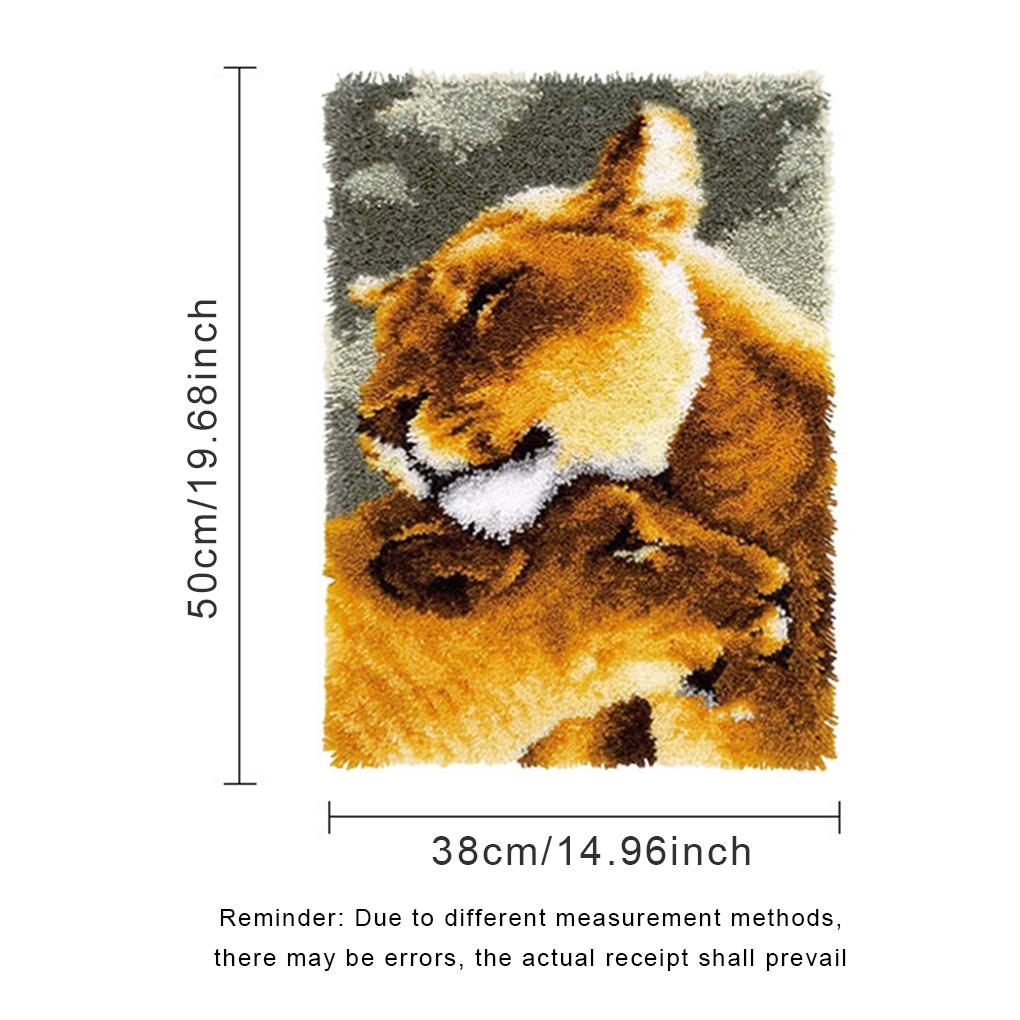 Набор для вязания ковра, набор для вязания крючком, набор для самостоятельного изготовления подушек для вязания крючком для взрослых и детей размером 50 см x 38 см