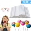 20-1500Pcs Solid Core White Paper Lollipop Sticks For Party Dining Chocolate Sugar Candy Lolly Pop Sucker Sticks Cake Pop Stick