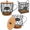 Coffee Pod Holder Iron Coffee Capsule Holder Hollow Coffee Pod Storage Kitchen Countertop Organizer Waterproof Base Baskets