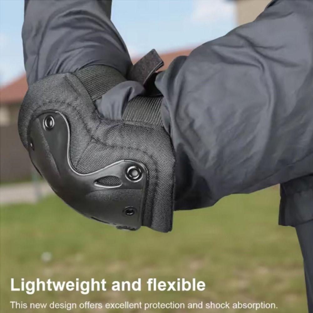 4Pcs/Set Adjustable Knee Pads Elbow Pads Professional Sports Protective Gear Outdoor Cycling