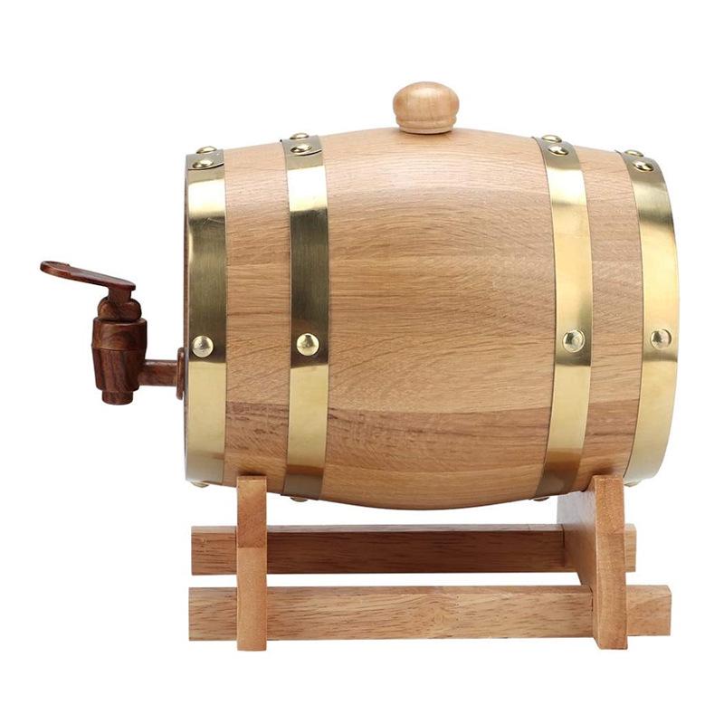1,5-литровый дубовый бочонок из красного дуба для домашнего пивоварения виски и красного вина