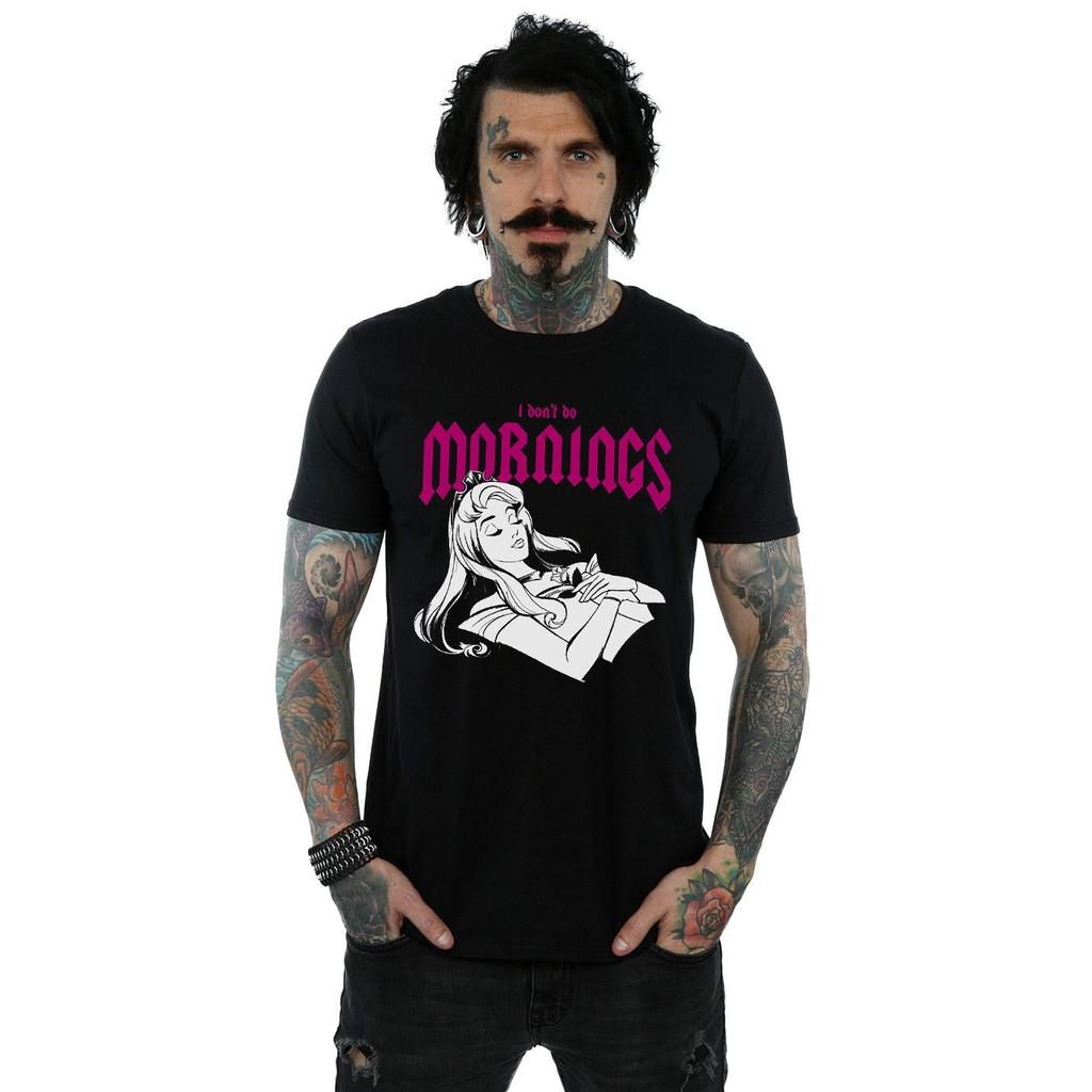 Disney Mens Sleeping Beauty Don´t Do Mornings T-Shirt