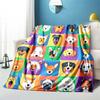Cute Cartoon Puppy Blanket - Lightweight Flannel Throw for Sofa and Bed ,Digital Printed Blanket with Soft & Worm Flannel Fabric