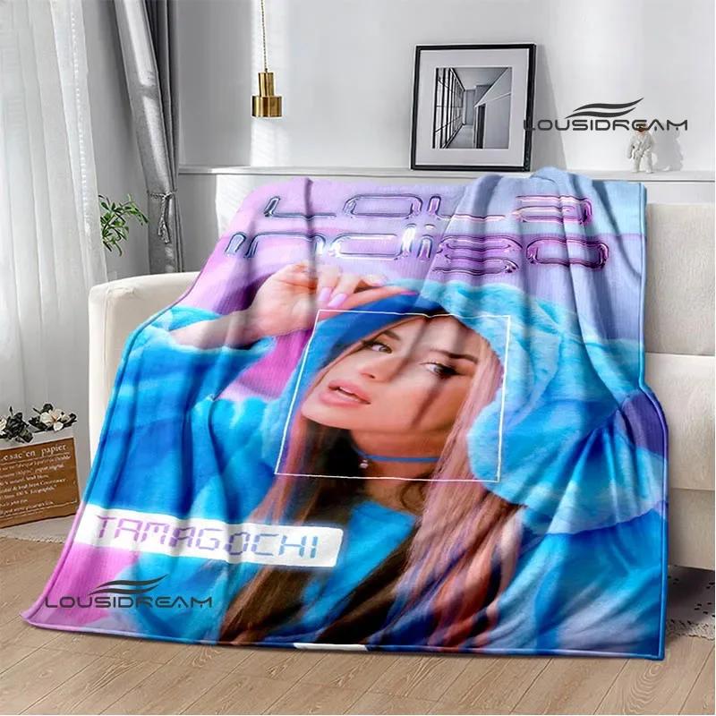 Spanish singer Lola índigo printed blankets Flange Warm blanket soft and comfortable blanket picnic blankets birthday gift