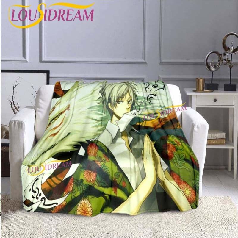 Классическое одеяло с героями мультфильмов Natsume Friends Account, премиальное фланелевое теплое мягкое плюшевое одеяло для дивана-кровати