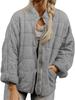 Women's Quilted Puffer Jacket with Multiple Colors, Lightweight Warm Coat, Casual Outerwear for Autumn Winter