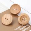 Деревянные пуговицы Натуральные деревянные пуговицы Круглые пуговицы цвета бревна Аксессуары для одежды Винтажная рубашка