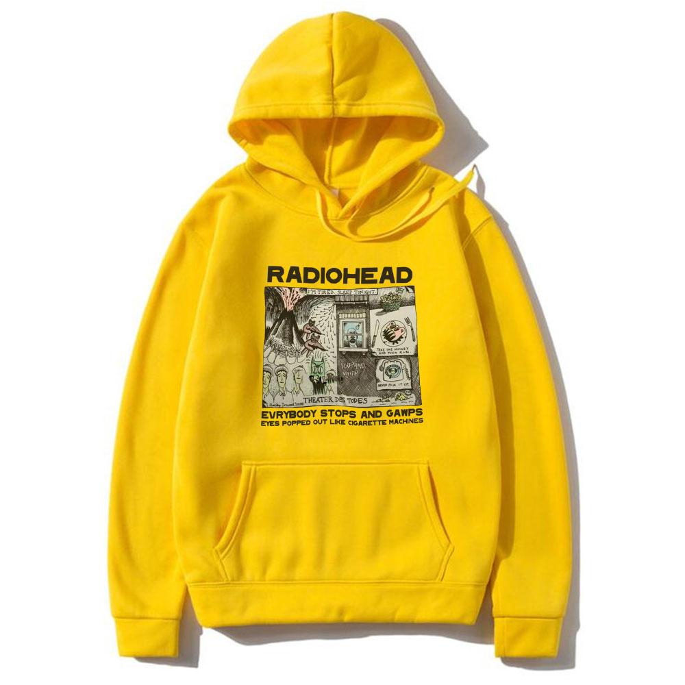 Radiohead 2000 Hip Hop Rock Band Hoodie Sweatshirt Music Album Print Hoodies Tops Men Women Punk Fan Gift Sweatshirts Streetwear