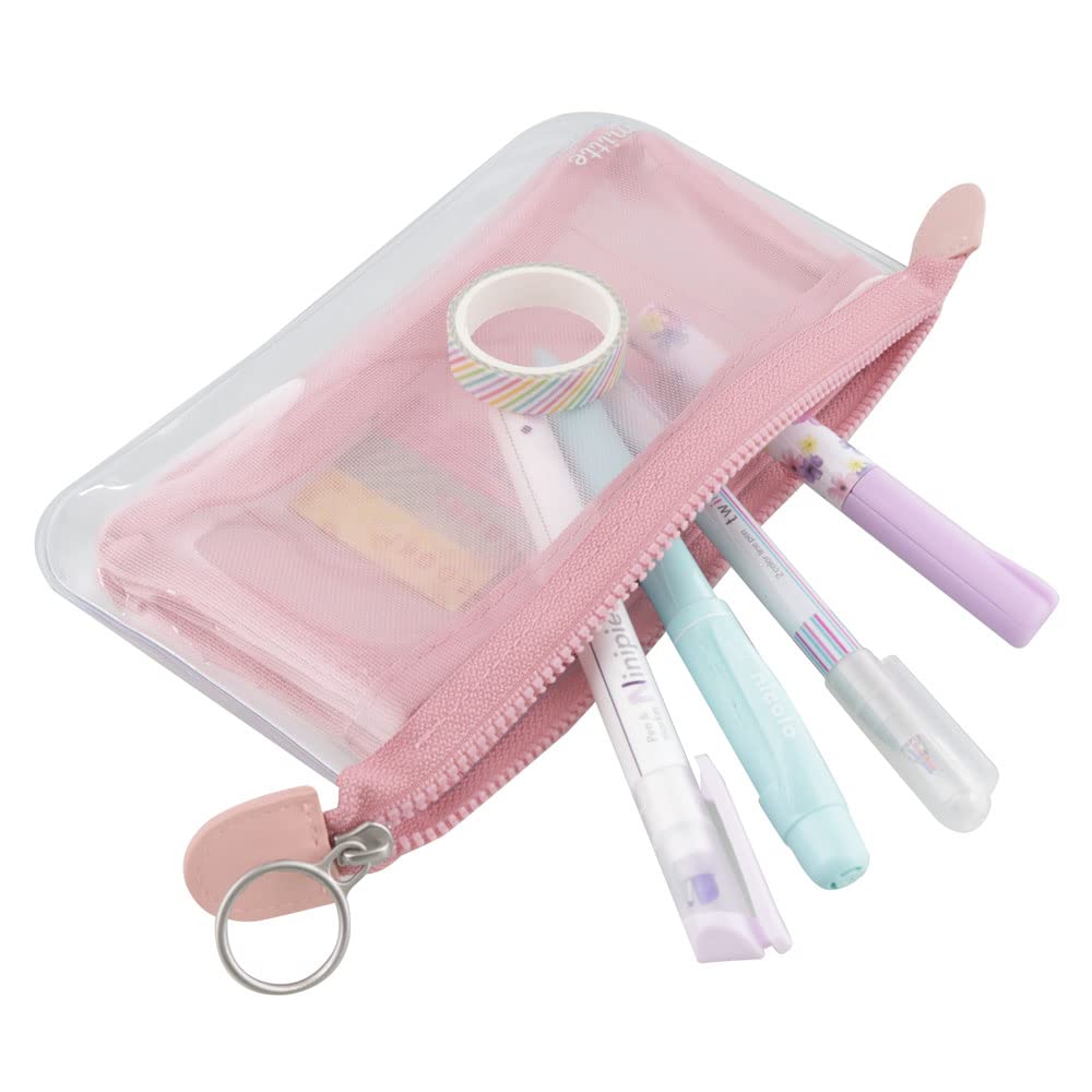 Sunstar Stationery Mitte Pencil Case Mesh Flat Smoky Pink S2319136