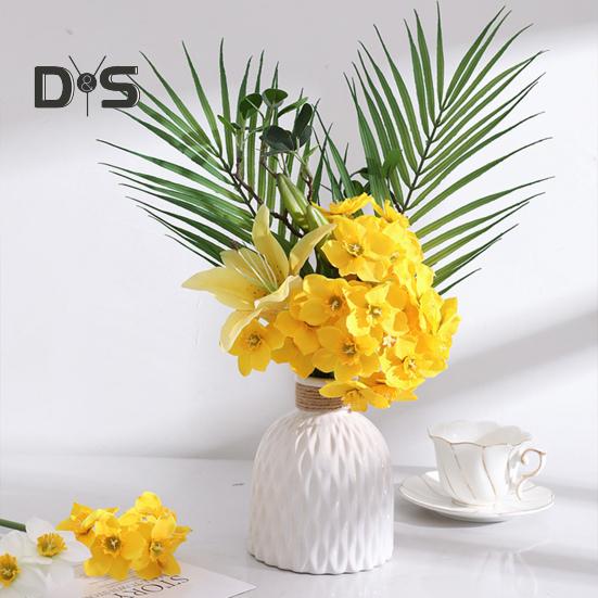 1 букет, сохраняющий свежесть, имитация цветка, не требует полива, практичный искусственный цветок нарцисса, декор для рабочего стола