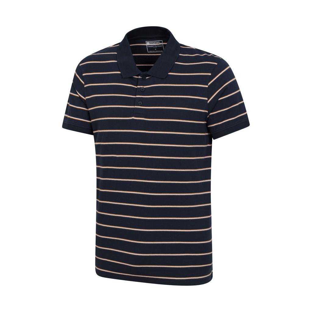 Mountain Warehouse Mens Wren Stripe Cotton Polo Shirt