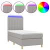 VidaXL Slat Bed Base with Mattress and LED, Upholstered Bed, Single Bed, Adult Bed for Interior Bedroom, 3135565