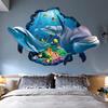 60 X 90Cm Underwater World Dolphin Fish Wall Sticker Children Bedroom Home Decoration