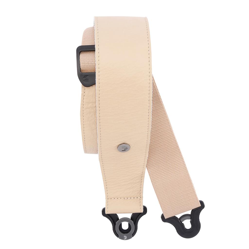 Comfort Leather Auto Lock Guitar 25BAL01 D'Addario Strap, Tan,