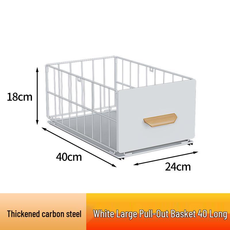 Многоярусная выдвижная кухонная корзина для хранения закусок, приправ и банок