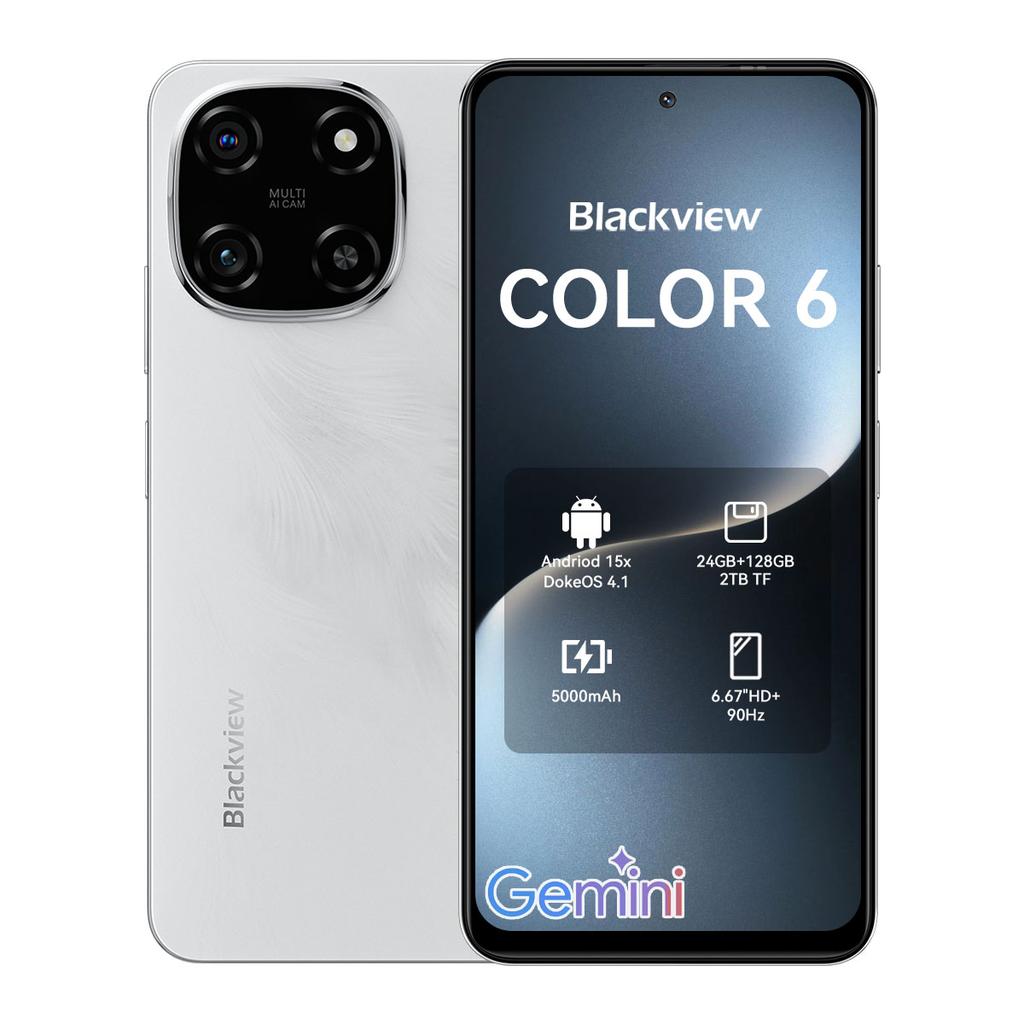 Blackview COLOR 6 Смартфон Мобильный телефон Android 15 8 ГБ 128 ГБ/256 ГБ 6,67 дюйма 2,4K Дисплей 90 Гц Сотовый телефон